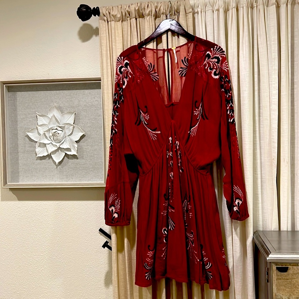 Pretty red holiday dress. Free People !